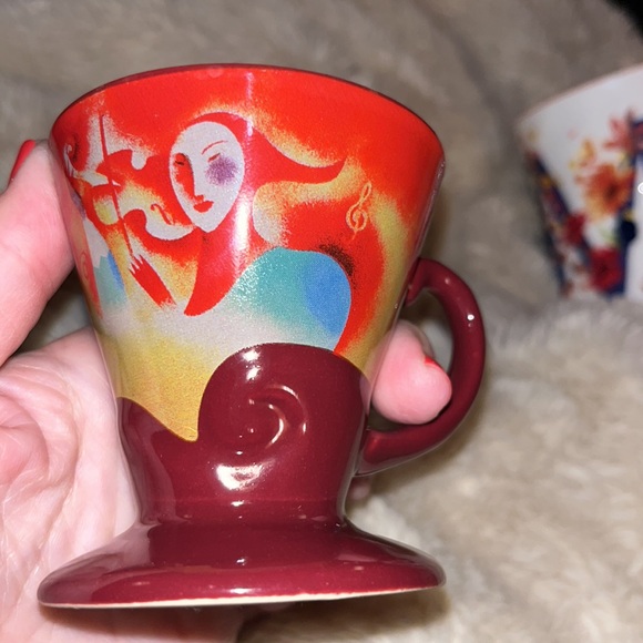 Vintage 1999 Demitasse Espresso cup - Musician’s Dream - signed Linda Fritchel - Picture 3 of 6